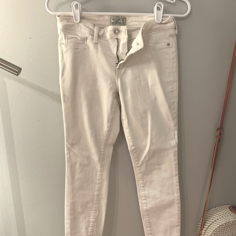 Abercrombie white jeans